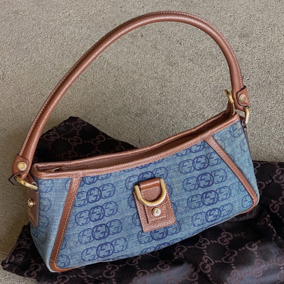 Gucci Handbags - Gucci Denim Abbey Pochette